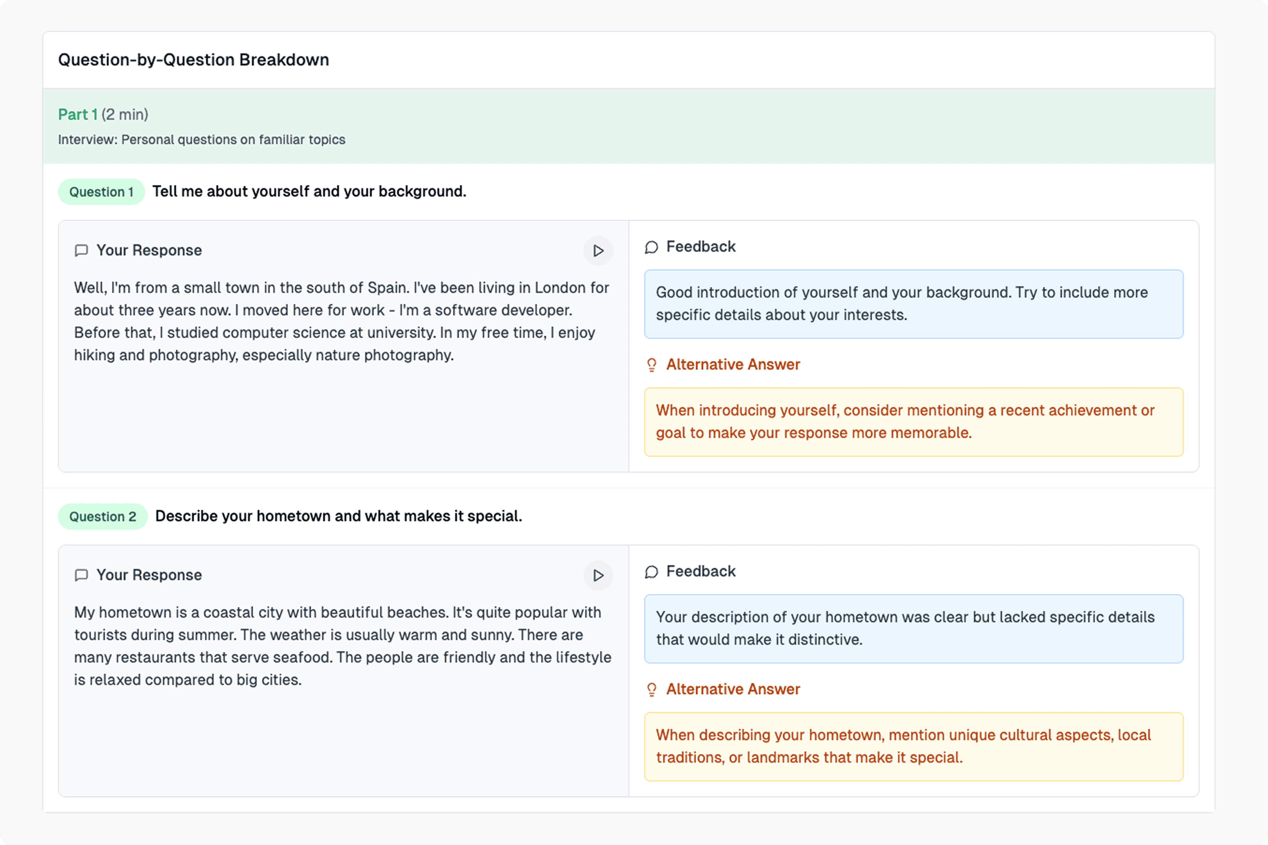 Interactive Speaking Practice